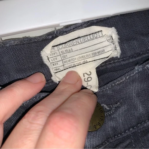 Current/Elliot Gray Denim Skinny Jeans size 29/0 - Picture 4 of 13